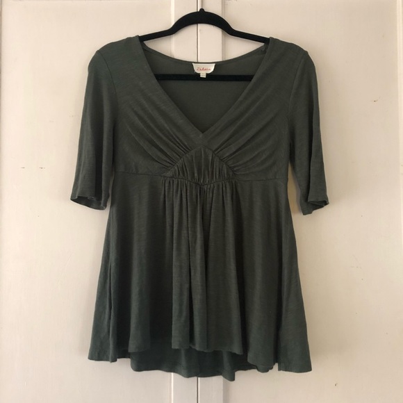 Anthropologie Tops - Anthro | Deletta | Green 3/4 Sleeve Top